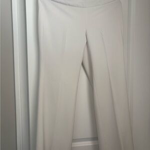 White House Black Market Soft Cream Wide Leg Trousers